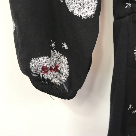 Anthropologie Deletta Black Ruffle Front Top - Picture 6 of 7